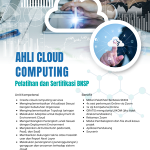 Pelatihan dan Sertifikasi BNSP Ahli Cloud computing