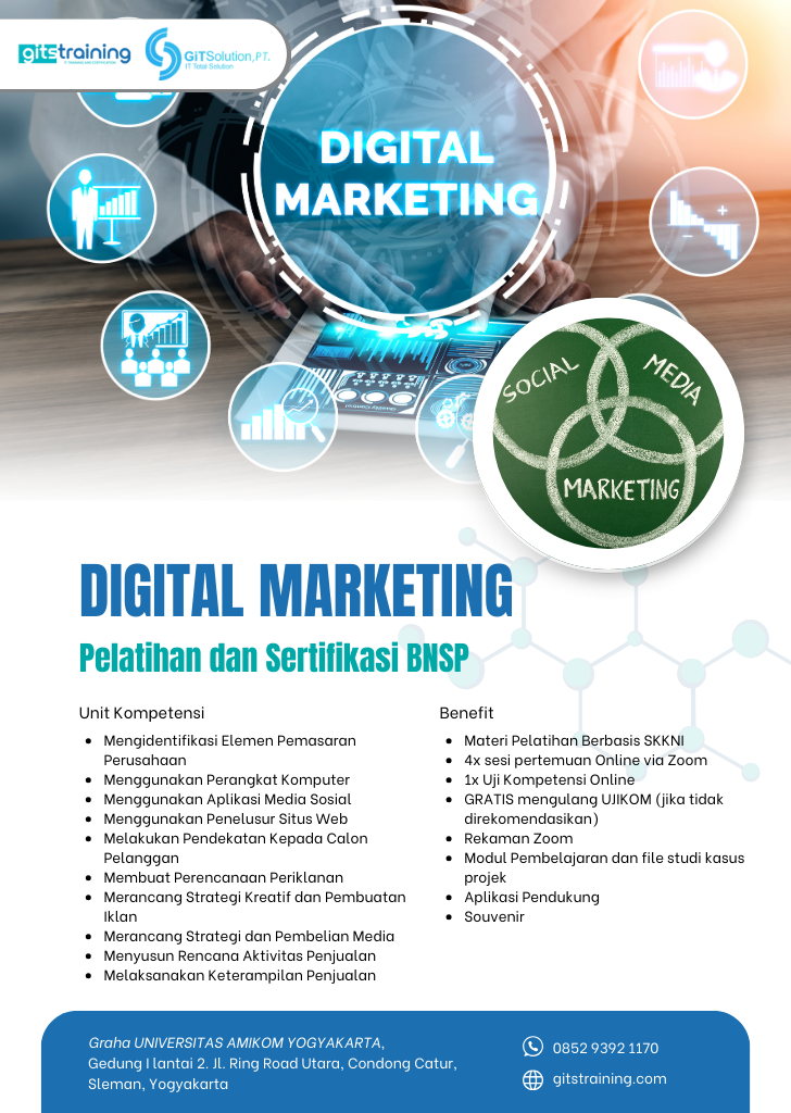 Pelatihan dan sertifikasi BNSP Digital Marketing