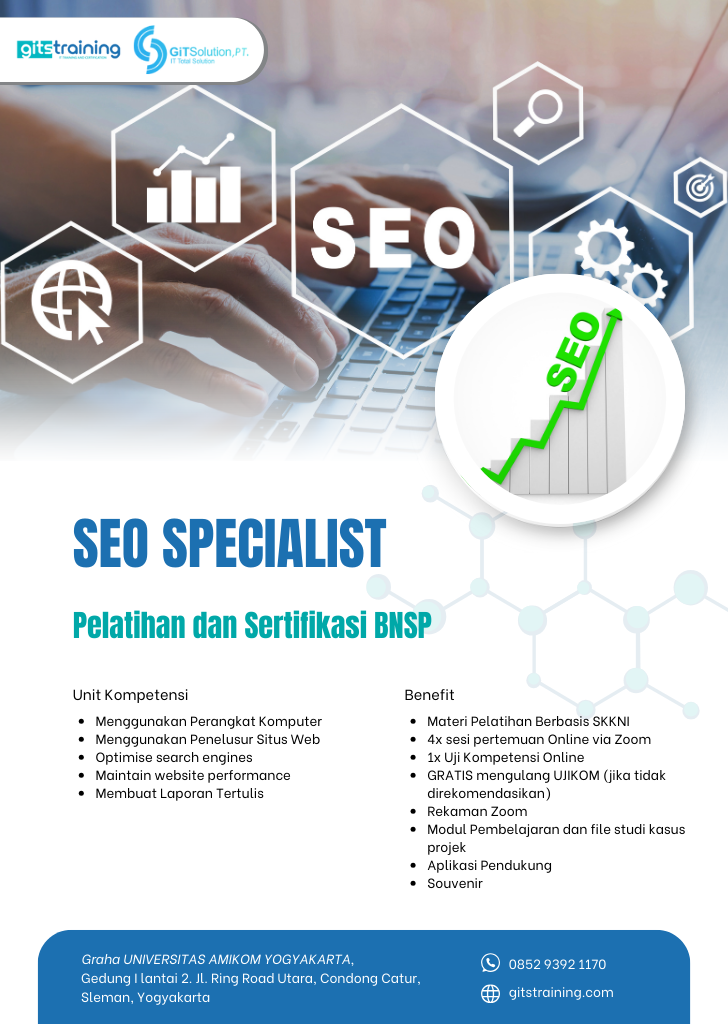 Pelatihan dan Sertifikasi BNSP SEO SPecialist