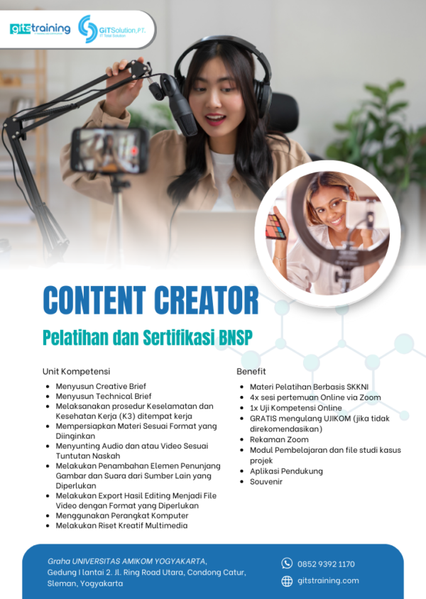 Pelatihan dan Sertifikasi BNSP Content Creator