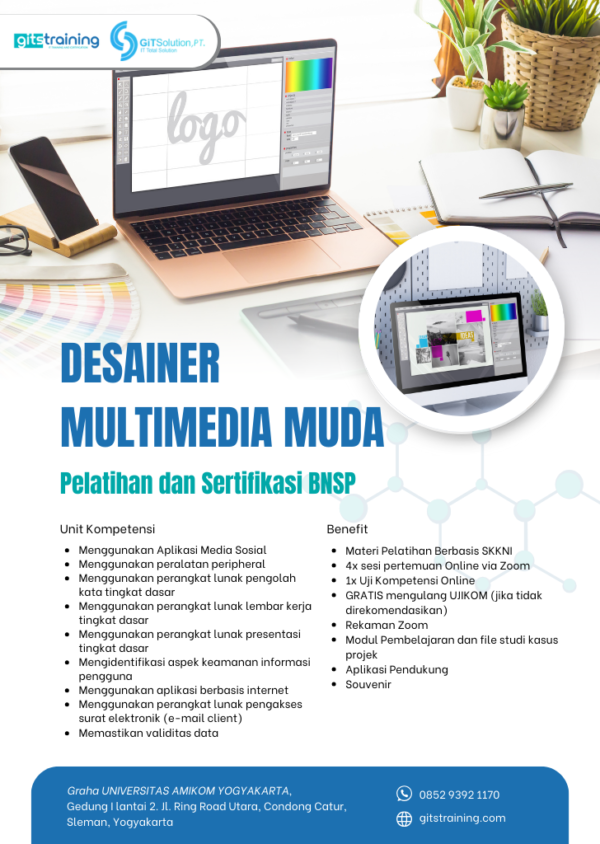 Pelatihan dan sertifikasi BNSP Desainer Multimedia Muda